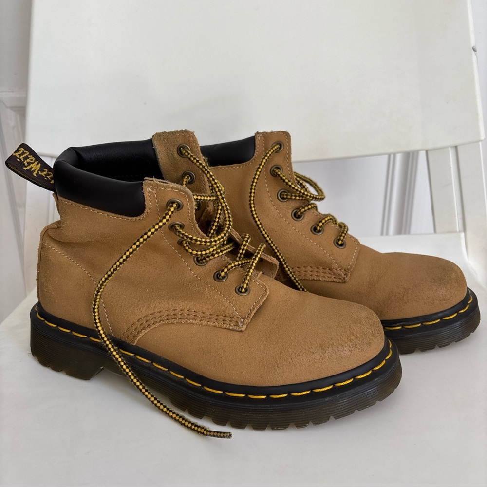 Women’s Greasy Suede Doc Martens Size 6 US Brown Work Boot Look